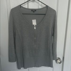 Premise Gray Zip-Up Cardigan